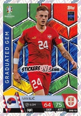 Sticker Ivan Ilić - UEFA Euro 2024. Match Attax
 n. SRB10 - Topps