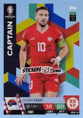 Sticker Dušan Tadić - UEFA Euro 2024. Match Attax
 n. SRB14 - Topps