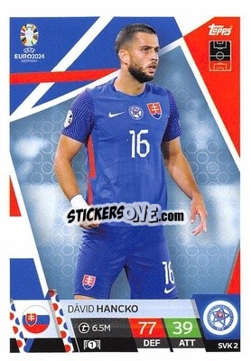Sticker Dávid Hancko - UEFA Euro 2024. Match Attax
 n. SVK2 - Topps