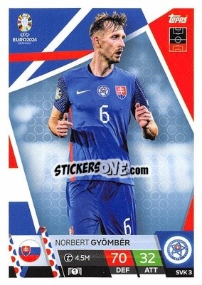 Sticker Norbert Gyömbér - UEFA Euro 2024. Match Attax
 n. SVK3 - Topps