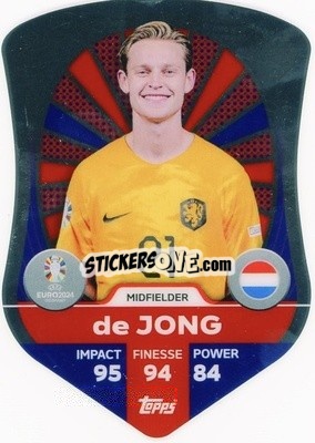 Sticker Frenkie de Jong - UEFA Euro 2024. Match Attax
 n. SC5 - Topps