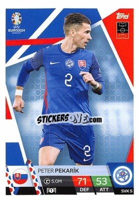 Sticker Peter Pekarík - UEFA Euro 2024. Match Attax
 n. SVK5 - Topps