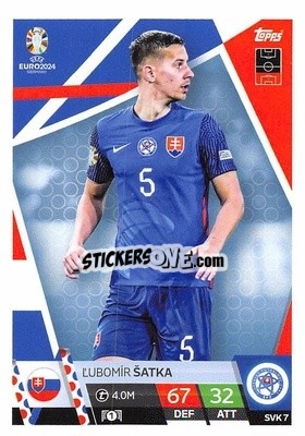 Sticker Ľubomír Šatka - UEFA Euro 2024. Match Attax
 n. SVK7 - Topps