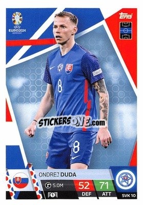 Sticker Ondrej Duda - UEFA Euro 2024. Match Attax
 n. SVK10 - Topps