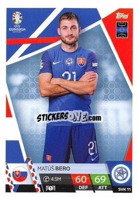 Sticker Matúš Bero - UEFA Euro 2024. Match Attax
 n. SVK11 - Topps