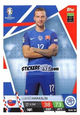 Sticker Lukáš Haraslín - UEFA Euro 2024. Match Attax
 n. SVK18 - Topps