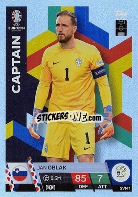 Sticker Jan Oblak - UEFA Euro 2024. Match Attax
 - Topps