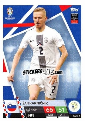 Sticker Žan Karničnik - UEFA Euro 2024. Match Attax
 n. SVN4 - Topps