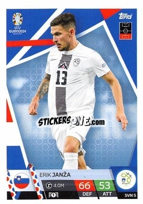 Sticker Erik Janža - UEFA Euro 2024. Match Attax
 n. SVN5 - Topps