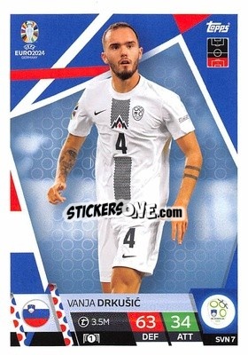 Sticker Vanja Drkušić - UEFA Euro 2024. Match Attax
 n. SVN7 - Topps