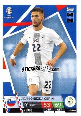 Sticker Adam Gnezda Čerin - UEFA Euro 2024. Match Attax
 n. SVN9 - Topps
