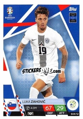 Sticker Luka Zahović - UEFA Euro 2024. Match Attax
 n. SVN12 - Topps