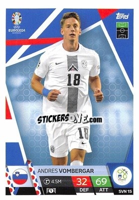 Sticker Andres Vombergar - UEFA Euro 2024. Match Attax
 - Topps