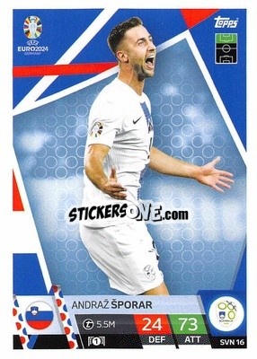 Sticker Andraž Šporar - UEFA Euro 2024. Match Attax
 n. SVN16 - Topps
