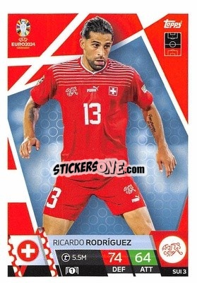 Sticker Ricardo Rodríguez - UEFA Euro 2024. Match Attax
 n. SUI3 - Topps