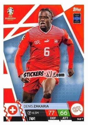 Sticker Denis Zakaria - UEFA Euro 2024. Match Attax
 n. SUI7 - Topps