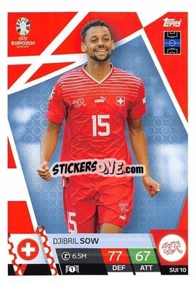 Sticker Djibril Sow - UEFA Euro 2024. Match Attax
 - Topps