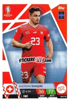 Sticker Xherdan Shaqiri - UEFA Euro 2024. Match Attax
 n. SUI13 - Topps