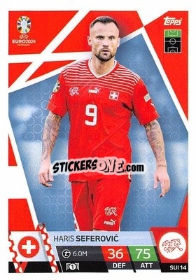 Sticker Haris Seferović - UEFA Euro 2024. Match Attax
 n. SUI14 - Topps