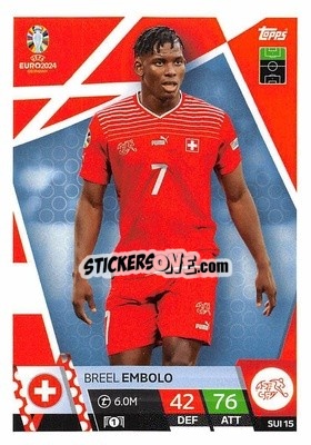 Sticker Breel Embolo - UEFA Euro 2024. Match Attax
 n. SUI15 - Topps