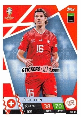 Sticker Cédric Itten - UEFA Euro 2024. Match Attax
 n. SUI16 - Topps