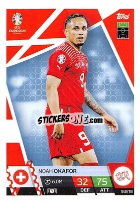 Sticker Noah Okafor - UEFA Euro 2024. Match Attax
 n. SUI18 - Topps