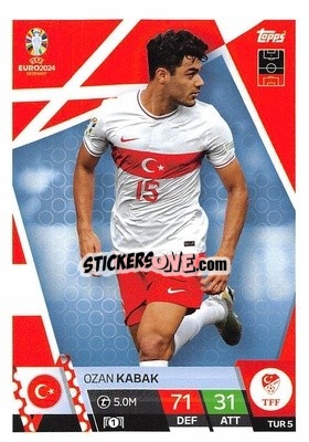 Sticker Ozan Kabak - UEFA Euro 2024. Match Attax
 n. TUR5 - Topps