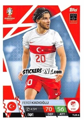 Sticker Ferdi Kadıoğlu - UEFA Euro 2024. Match Attax
 n. TUR6 - Topps
