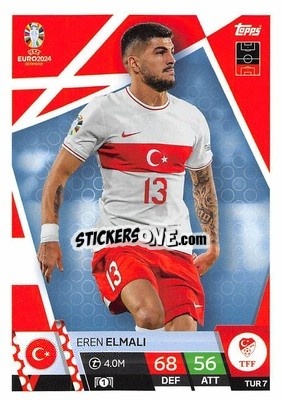 Sticker Eren Elmalı - UEFA Euro 2024. Match Attax
 n. TUR7 - Topps