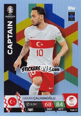 Sticker Hakan Çalhanoğlu - UEFA Euro 2024. Match Attax
 n. TUR11 - Topps