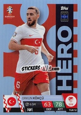 Sticker Orkun Kökçü - UEFA Euro 2024. Match Attax
 - Topps