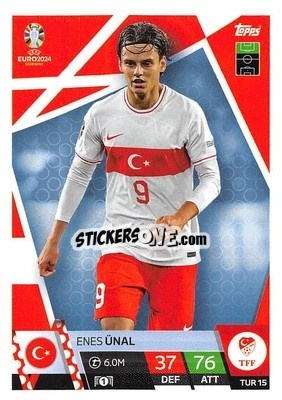 Sticker Enes Ünal - UEFA Euro 2024. Match Attax
 n. TUR15 - Topps
