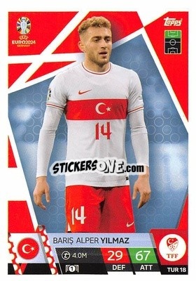 Figurina Barış Alper Yılmaz - UEFA Euro 2024. Match Attax
 - Topps