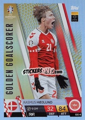 Sticker Rasmus Højlund - UEFA Euro 2024. Match Attax
 n. GG4 - Topps