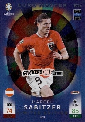 Sticker Marcel Sabitzer - UEFA Euro 2024. Match Attax
 n. LE5 - Topps