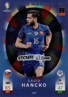 Sticker Dávid Hancko - UEFA Euro 2024. Match Attax
 n. LE9 - Topps