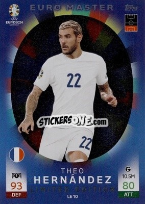 Sticker Theo Hernández - UEFA Euro 2024. Match Attax
 n. LE10 - Topps
