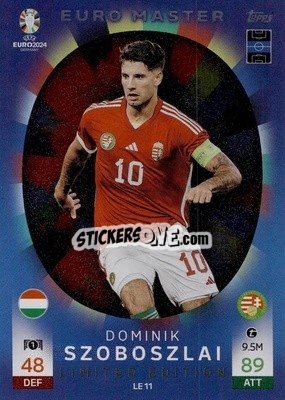 Sticker Dominik Szoboszlai - UEFA Euro 2024. Match Attax
 n. LE11 - Topps