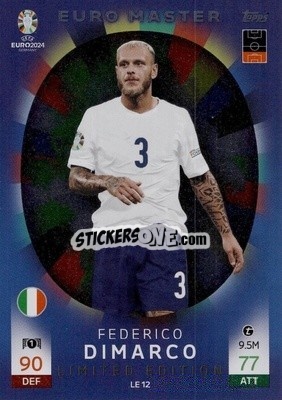 Sticker Federico Dimarco - UEFA Euro 2024. Match Attax
 n. LE12 - Topps