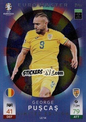 Cromo George Pușcaș - UEFA Euro 2024. Match Attax
 n. LE14 - Topps