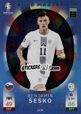 Sticker Benjamin Šeško - UEFA Euro 2024. Match Attax
 n. LE18 - Topps