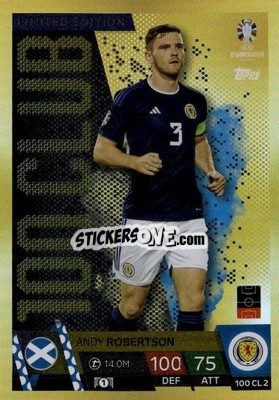 Sticker Andy Robertson - UEFA Euro 2024. Match Attax
 n. 100CL2 - Topps