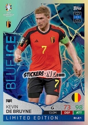 Sticker Kevin De Bruyne - UEFA Euro 2024. Match Attax
 n. BILE1 - Topps