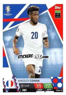 Sticker Kingsley Coman - UEFA Euro 2024. Match Attax
 - Topps
