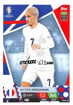 Sticker Antoine Griezmann - UEFA Euro 2024. Match Attax
 n. FRA18 - Topps