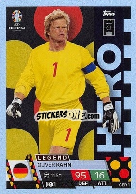 Sticker Oliver Kahn - UEFA Euro 2024. Match Attax
 - Topps