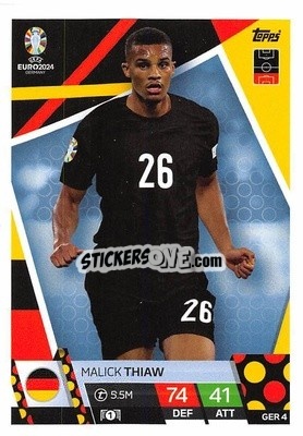 Sticker Malick Thiaw - UEFA Euro 2024. Match Attax
 n. GER4 - Topps