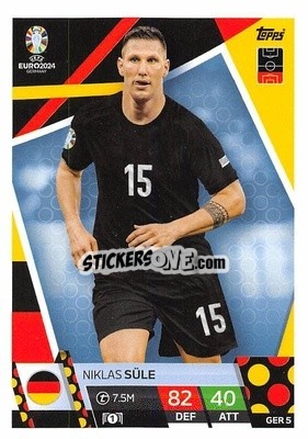 Sticker Niklas Süle - UEFA Euro 2024. Match Attax
 n. GER5 - Topps