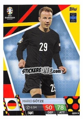 Sticker Mario Götze - UEFA Euro 2024. Match Attax
 n. GER9 - Topps