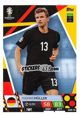 Sticker Thomas Müller - UEFA Euro 2024. Match Attax
 n. GER15 - Topps